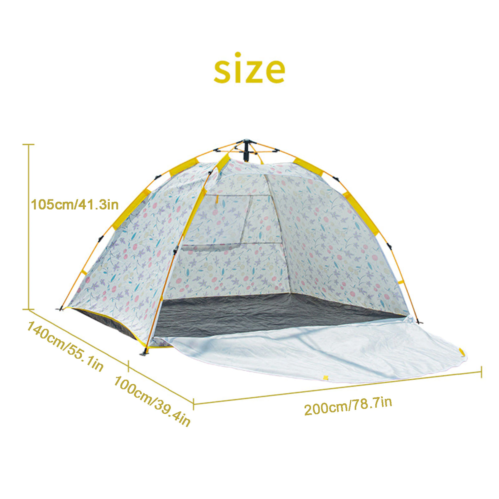 Cheap Goat Tents Sun Shelter Sun Shelter Shade Beach Tent UV Protection Ventilation Pop Up Beach Tent For 2 3 Person SPF 50 Sun Shade Shelter   